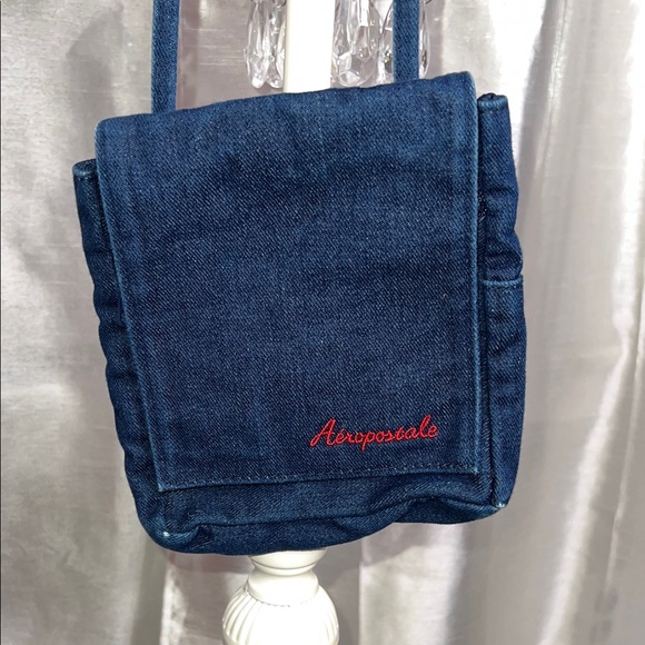 Aeropostale Handbags - Y2K Aeropostale Blue Denim Crossbody with Red Logo